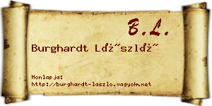 Burghardt László névjegykártya