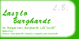laszlo burghardt business card